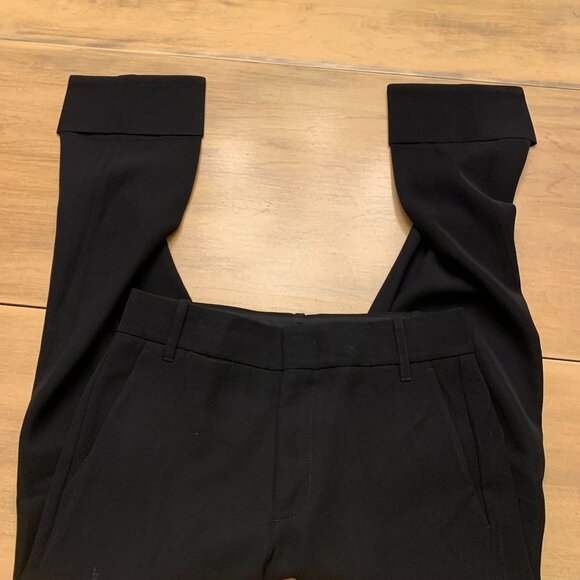 NWOT Vince Cuffed Crepe Suiting Trouser Size 0 Black - Picture 3 of 10